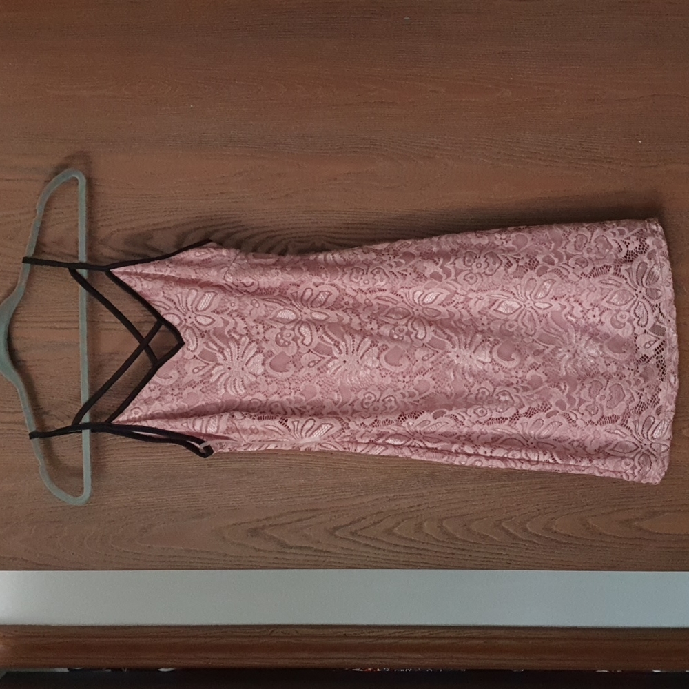 Scobe Sexy Light Pink Lace Dress